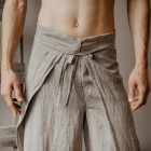 Casual Pure Colour Cotton Linen Fre Pants