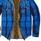 Men's Fall & Winter Casual Checkered Hooded Fake Two Casual Jackets