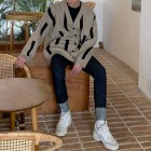 Retro Men's Simple Knitted Cardigan