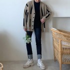 Retro Men's Simple Knitted Cardigan