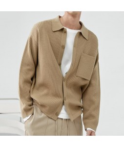 Stylish Simple pel Pocket Cardigan