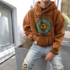 Retro Ethnic Helios Print Hoodie