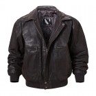 Men's Outdoor Bomber Leather Jacket  American Leather Jacket Fur Colr Removable