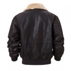 Men's Outdoor Bomber Leather Jacket  American Leather Jacket Fur Colr Removable