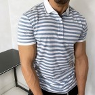 Gentleman summer striped polo shirt