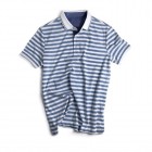 Gentleman summer striped polo shirt