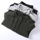 Men's Outdoor Solid Color Windproof Warm Hooded Jacket