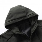 Men's Outdoor Solid Color Windproof Warm Hooded Jacket