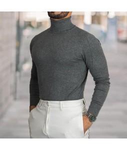 Men's Tight Casual Underwear Simple Long Sleeve Sweaters