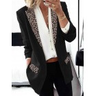 Fashion Leopard Stitching Small Suit