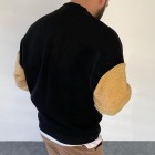 Crew Neck Sweatshirt With Teddy Bear Patch