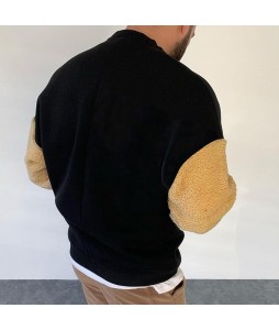 Crew Neck Sweatshirt With Teddy Bear Patch