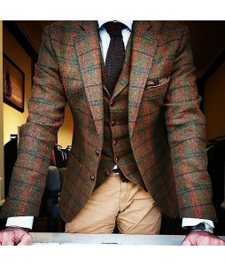 Formal Multicolor Check Bzer Suit Jacket