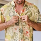 Men's Seaside Beach Tropical Print Short Sleeve Shirts Casual Holiday Vacation Suit Shirts