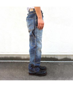 1920-1930s indigo WABASH striped retro jeans