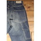 1920-1930s indigo WABASH striped retro jeans