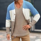 Striped Panel Knit Cardigan