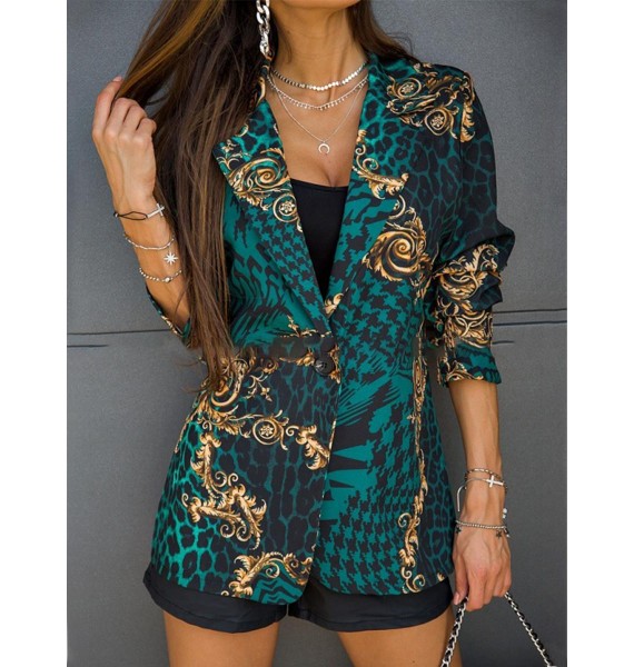 Women Fashion Trend Print Bzer