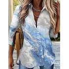 Fashion Print pel Long Sleeve Shirt