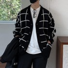 V-neck Bck Pid Knit Cardigan Sweater