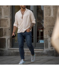 Men's Casual Loose Solid Color Shirt