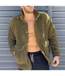 Khaki Plush Thermal Jacket