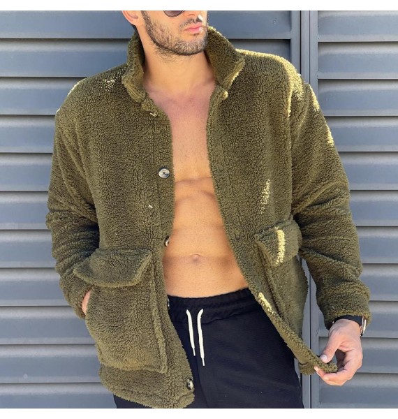 Khaki Plush Thermal Jacket