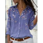 Casual Loose Floral Print Sun Protection Long Sleeve Blouse