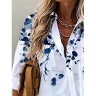 Floral Print Loose Casual Long-sleeved Blouse