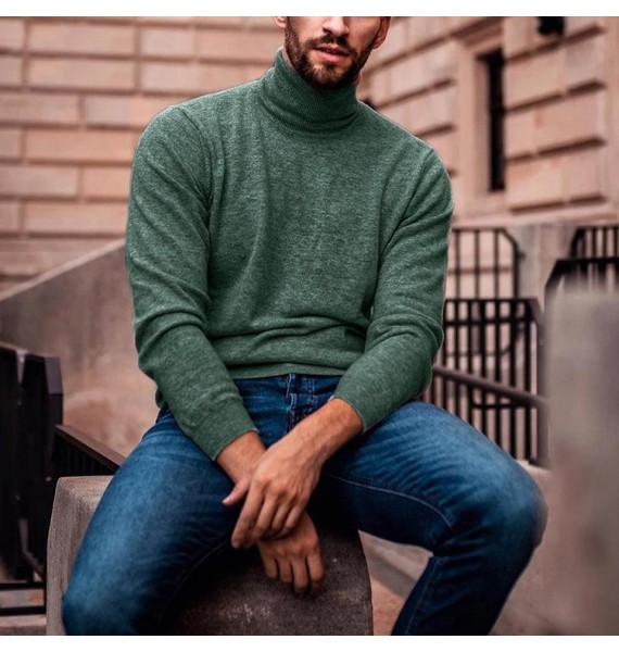 Men's Casual Long Sleeve Turtleneck Sweater