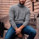 Men's Casual Long Sleeve Turtleneck Sweater