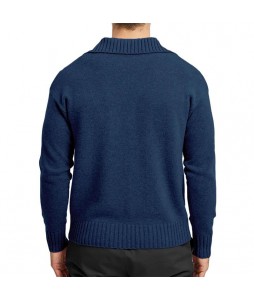 Men's Retro Stand Colr Warm Sweater