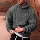 Men's Fashion Twist Turtleneck Knit Sweater