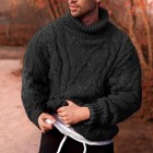 Men's Fashion Twist Turtleneck Knit Sweater