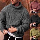 Men's Fashion Twist Turtleneck Knit Sweater