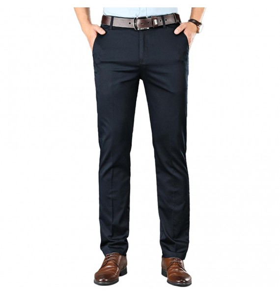 Men's Casual High Waist Straight Pants