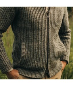 Men's Pin Zip Knit Cardigan