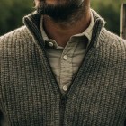 Men's Pin Zip Knit Cardigan