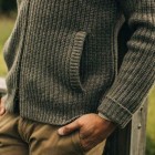 Men's Pin Zip Knit Cardigan