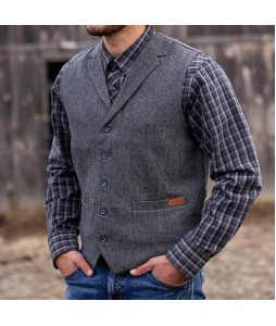 Single-breasted pel Waistcoat