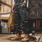 Men's Retro Loose Casual Multi Pocket American Cargo Pants