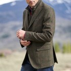 Herringbone Wool Suit Jacket