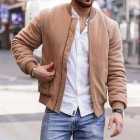 Men's Retro Brown Cotton Jacket