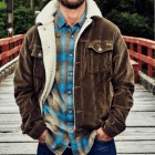 Autumn And Winter Retro Outdoor Fleece Corduroy Men's Jacket