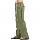 Cotton And Linen Style American Casual Basic Wild Linen Trousers