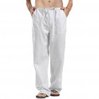 Cotton And Linen Style American Casual Basic Wild Linen Trousers