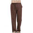 Cotton And Linen Style American Casual Basic Wild Linen Trousers