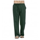 Cotton And Linen Style American Casual Basic Wild Linen Trousers