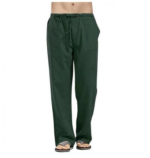 Holiday Cotton Linen Casual Trousers Men