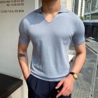 Gentleman Summer Casual Knitted Polo Shirt